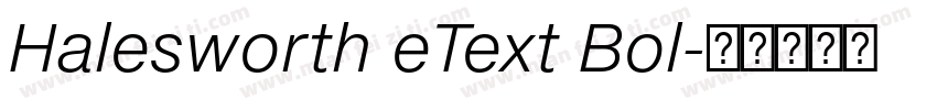 Halesworth eText Bol字体转换